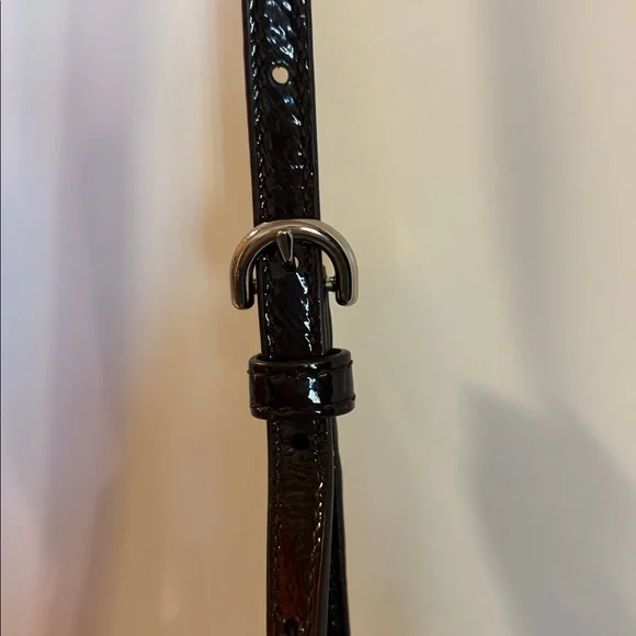 Beautiful Coach Hobo Crossbody Bag in Deep Ox Blood Patent Leather - Picture 8 of 14